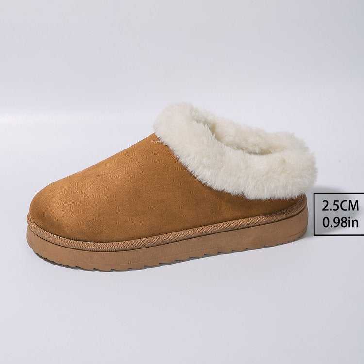 Maomaokou snow boots for women winternew arrivalk-stylethick sole short tube slip-on lazy exportplus size cotton shoes