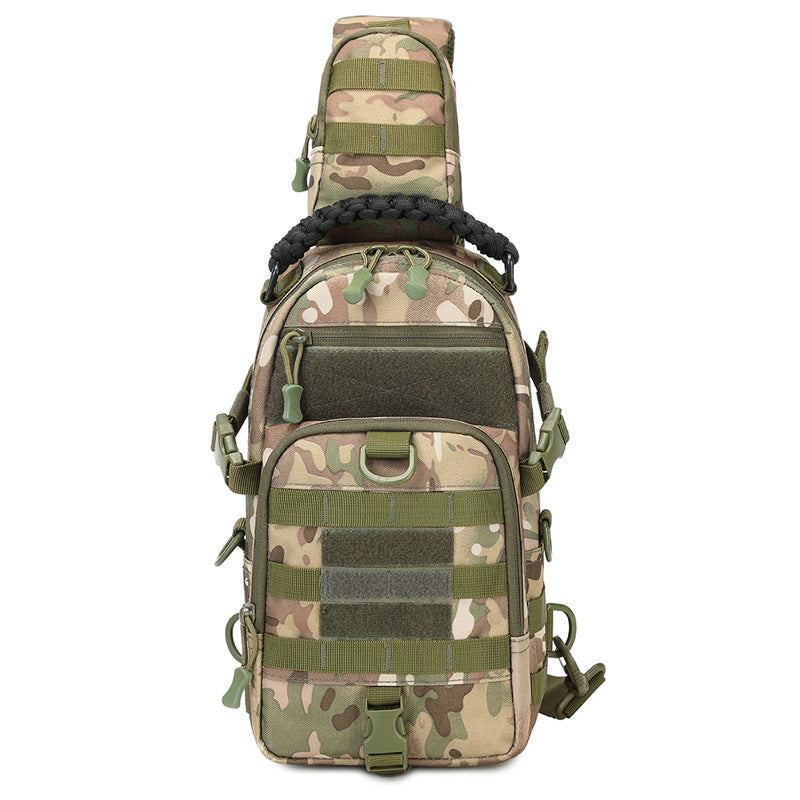 Cross-border new tactical breast bag men's outdoor messenger bag men's large-capacity sports and leisure camouflage shoulder backpack
