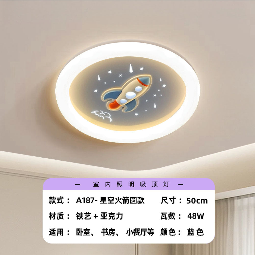 Intelligent led ceiling light full spectrum bedroom light simple creative boy children's room airplane restaurant room lighting