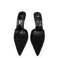 Za new 2024 summer rhinestone peep-toe slingback high heels - women's strappy open heel pointed toe stiletto sandals - trendy style