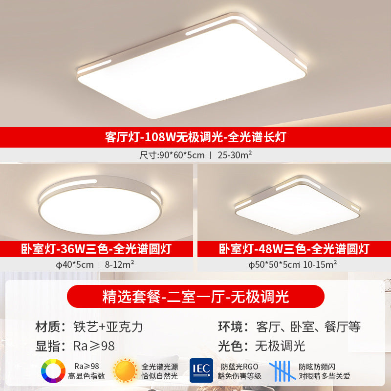 2025 new living room modern minimalist elegant main light full spectrum eye protection led ceiling light whole house hallway lighting fixture