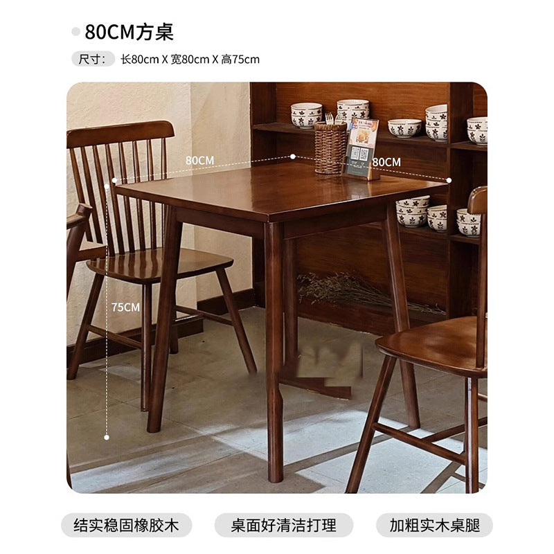 American retro cafe tables and chairs solid wood western restaurant chairs desserts milk tea shop Internet celebrity cake baking shop table