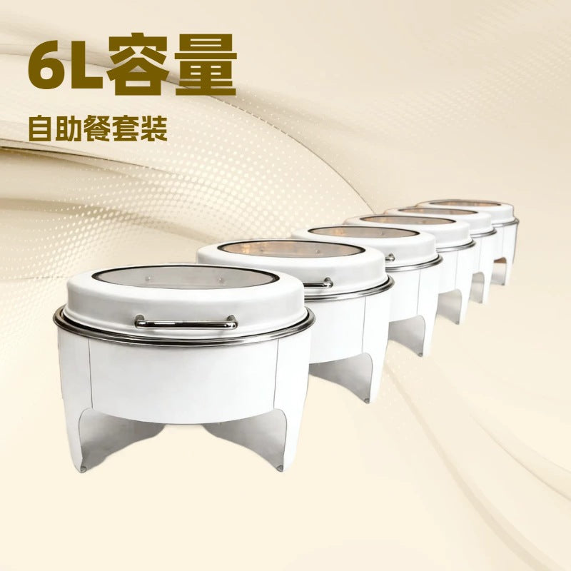 Hydraulic visible stainless steel buffet stove, alcohol heated buffet stove, hotel high-end insulation stove