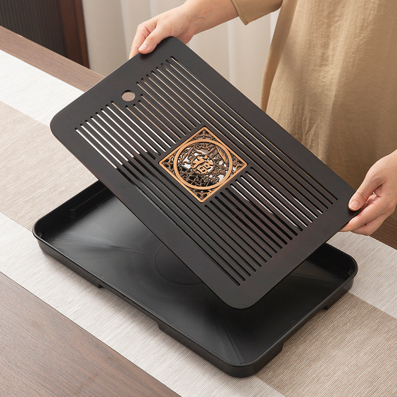 Wholesale small tea tray Household rectangular small drain tray Tea table Water storage dry brewing tea set Tea sea dry brewing table