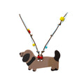 Cute puppy pendant necklace, perfect for summer. a colorful dopamine necklace, long enough to wear with hoodies or as a skirt accessory