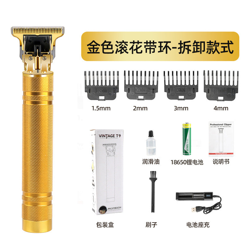 Electric waterproof engraving detachable battery hairdresser oil head electric clipper for home travel shaving electric clipper
