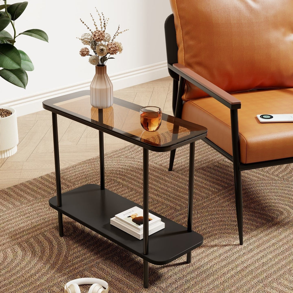 Bedroom bedside table rental house tea table storage rack ultra-narrow for home small table simple sofa side casual coffee table