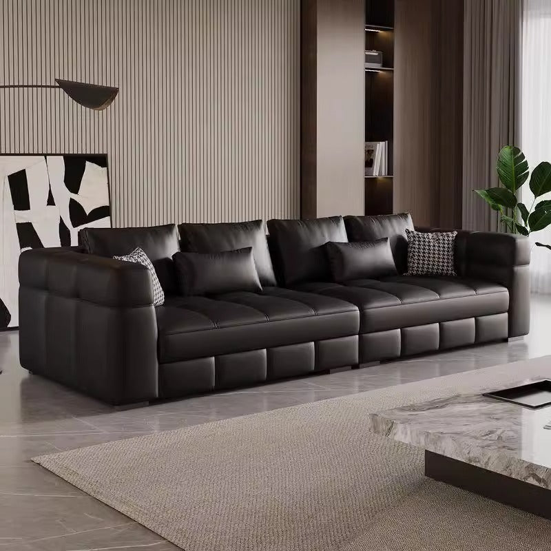 Italian light luxury blazer sofa modern classy house living room large and small apartment genuine leather sofa straight row combination