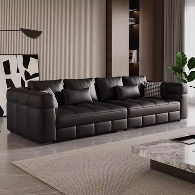 Italian light luxury blazer sofa modern classy house living room large and small apartment genuine leather sofa straight row combination
