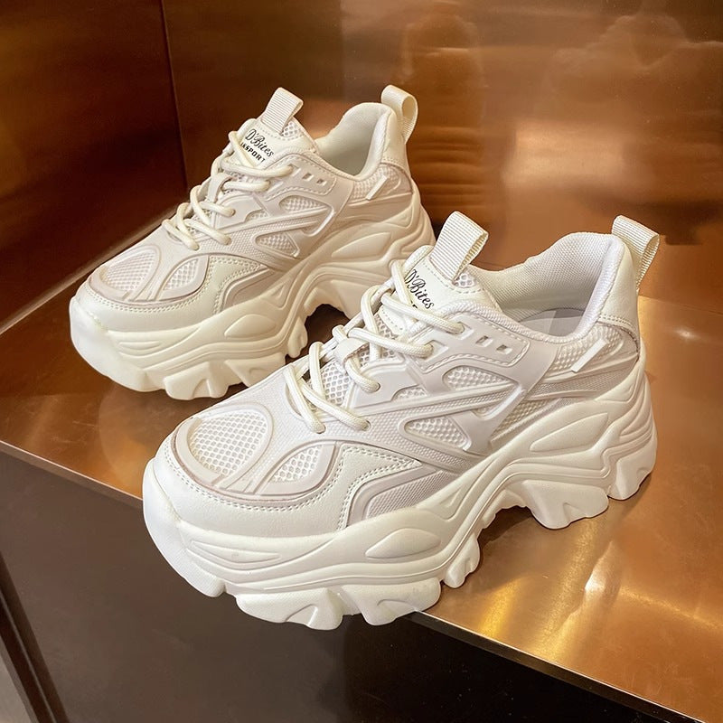 Dad shoes for women 2026new arrival women's spring & fallpopular super popular casual show feet small thick soleheight increaseright lightweight sneakers