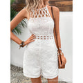 Women's sleeveless romper with cutout detail and lining - new spring/summer  collection for us & european markets - fashionable, comfortable, and perfect for cross-border e-commerce