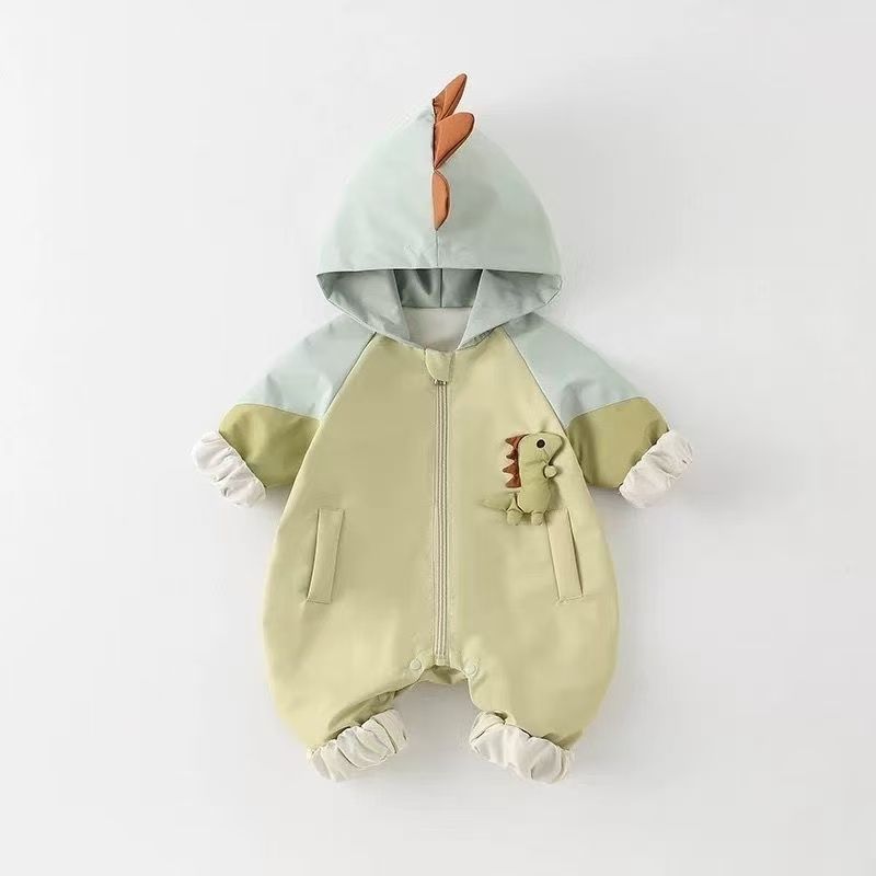 Spring & fallcute clothes jumpsuit super baby infant style cute baby outwear hooded outing jacket trendy