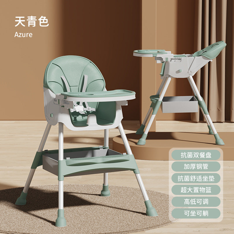Baby Dining Chair Eating Foldable Portable Household Baby Learning Sitting Chair Children's Multifunctional Dining Table Seat Factory