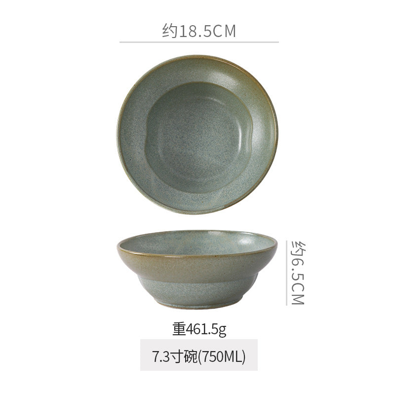 Vintage aesthetic ceramic rice & dessert bowl - high-end tableware for restaurants & hotels - fruit salad, snack, and breakfast bowl