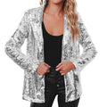 Aliexpress  european and american women casual sequin tops multi-color sequinlong sleeveselegant suit outwearins