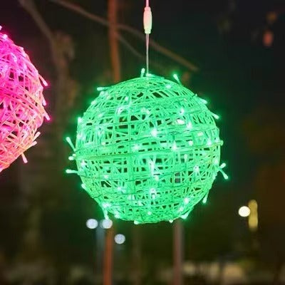 LED vine ball lamp outdoor waterproof hanging tree lanterns festival street engineering lighting luminous round ball decorative lamp