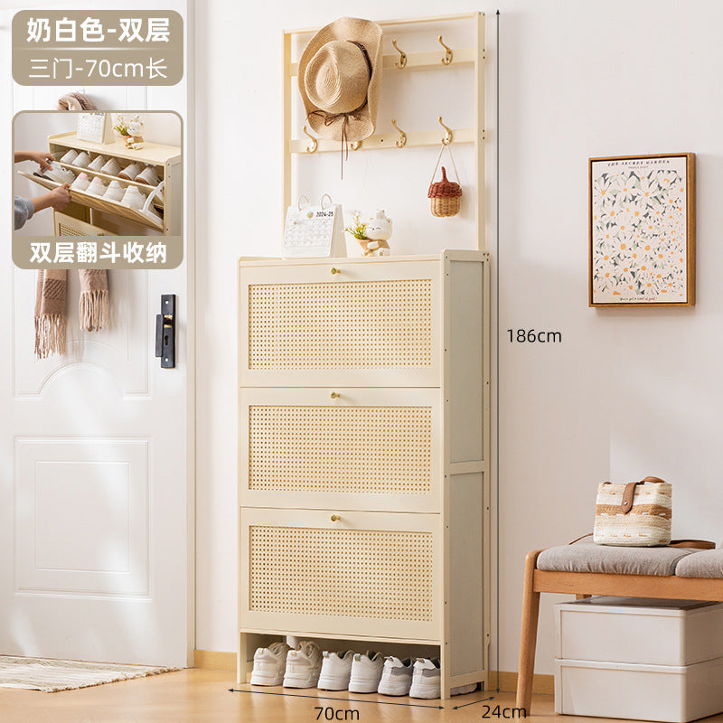 Simple shoe rack household door multi-layer with door dust-proof entry shoe rack shoe cabinet high vertical integrated storage rack