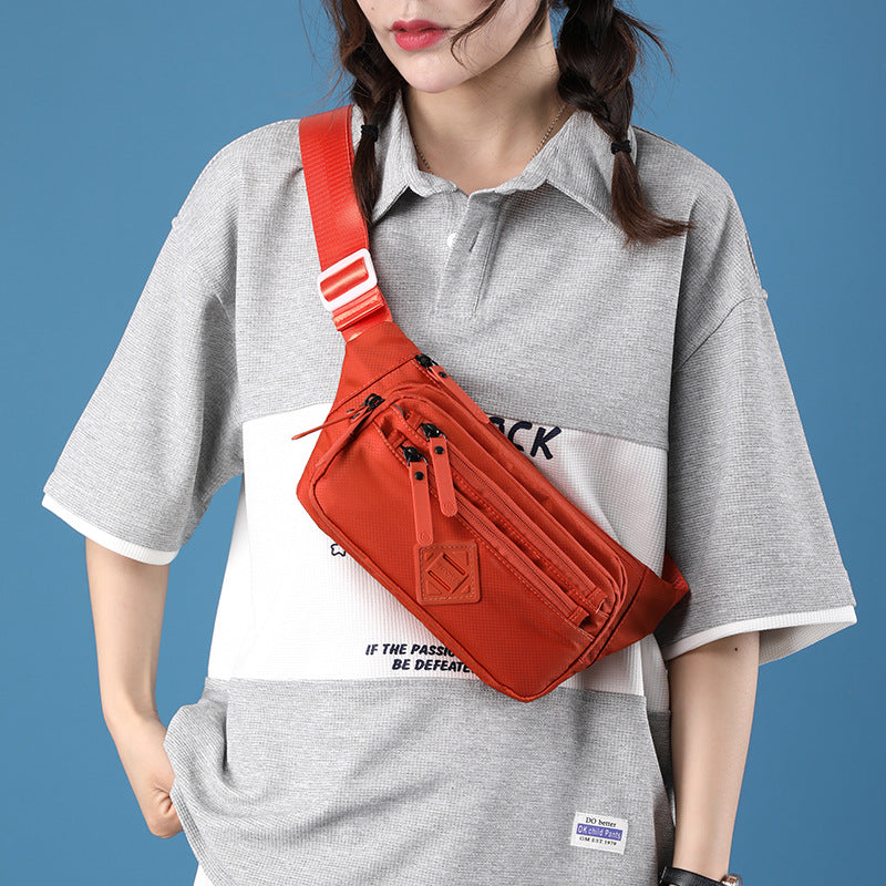 New multi-purpose fanny pack crossbody shoulder bag outdoor leisure waterproof fashion versatile men's and women's same breast bag