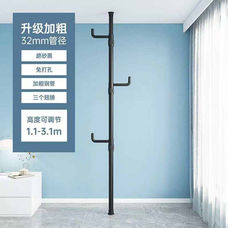 Tianlizi indoor punch-free retractable for home bedroom clothes hanger entrance floor-standing multi-functional clothes hanger
