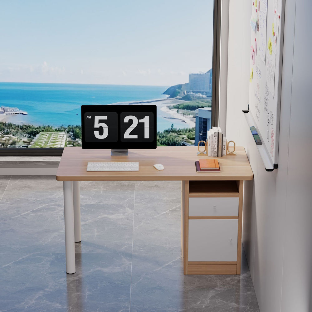 Student home writing computer desk desktop workstation bedroom simple office desk with drawer study table