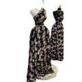 European and american women's clothing  summer new sweet and fresh printed asymmetrical neck high waist slimming a-line maxi dress