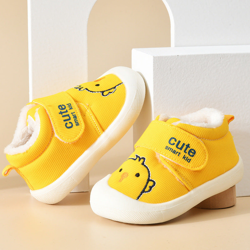 Baby walking shoes for girls, winter infant cotton shoes, toddler soft-soled shoes for 0-1-2 years old, autumn and winter shoes for boys