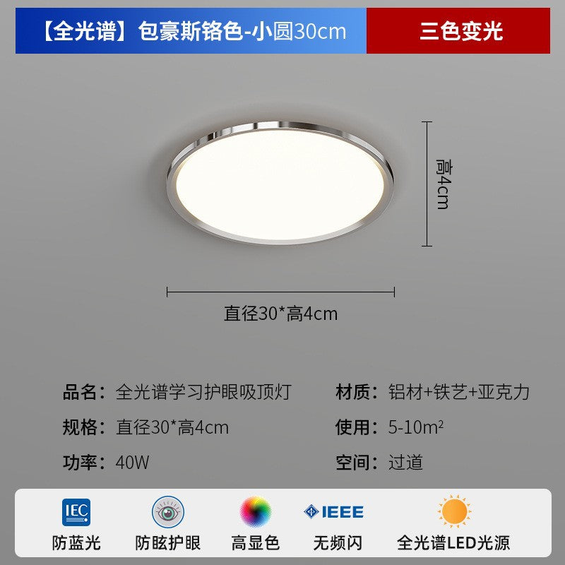 Zhongshan Modern Simple Living Room Light Ceiling Light 2025 New Puri Full Spectrum Eye Protection Bedroom Room Lighting