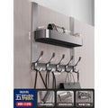 Double-layer clothes hanger behind the door, no need to punch holes, bedroom door hook, door back coat rack, storage rack behind the door