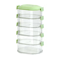 Kitchen spice organizer, stackable food storage containers for scallions, ginger, and garlic, food-grade spice dispenser