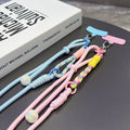 New arrival adjustable hanging neck long braided rope multi-functional wrist patchwork rope k-styletrendy color ball outdoor anti-lost