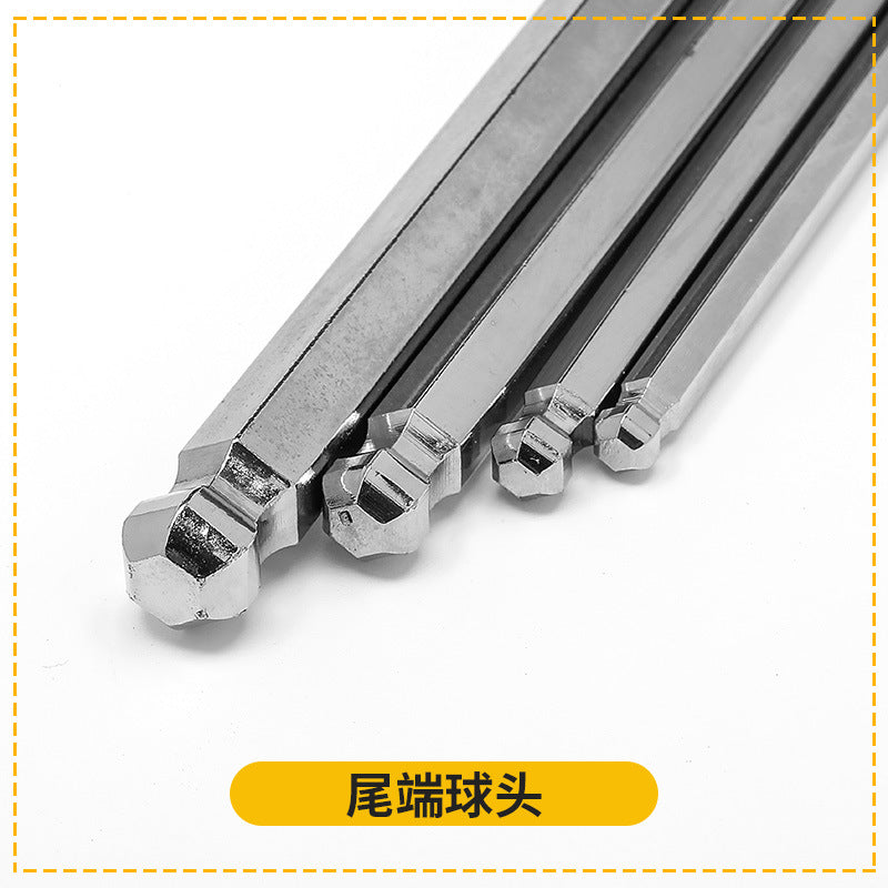 Ball Wrench Tool Hexagonal Ball Wrench Extended Nickel Plated Manual Small Wrench M2/M3/M4/M5/M6