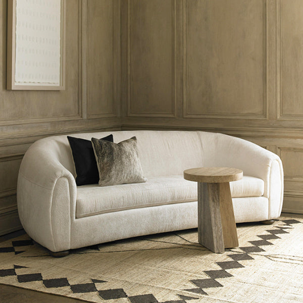 Nordic simple modern lamb wool living room curved sofa Italian light luxury small apartment complete Internet celebrity fabric sofa