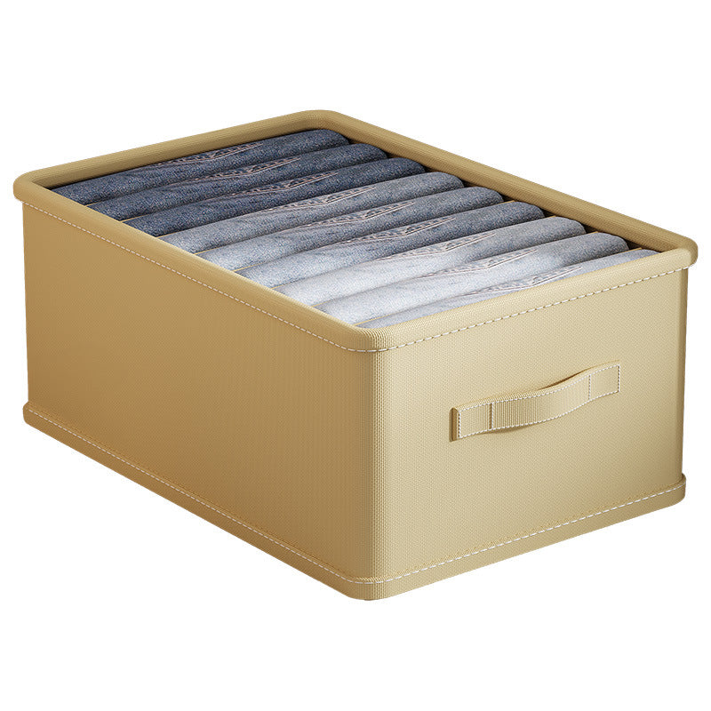 Pants storage box, wardrobe layering artifact, household clothes clothing fabric finishing basket, storage box folding