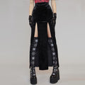 fall/winter new arrivals: export-quality european & american streetwear - rock 'n' roll sexy slit midi skirt for halloween