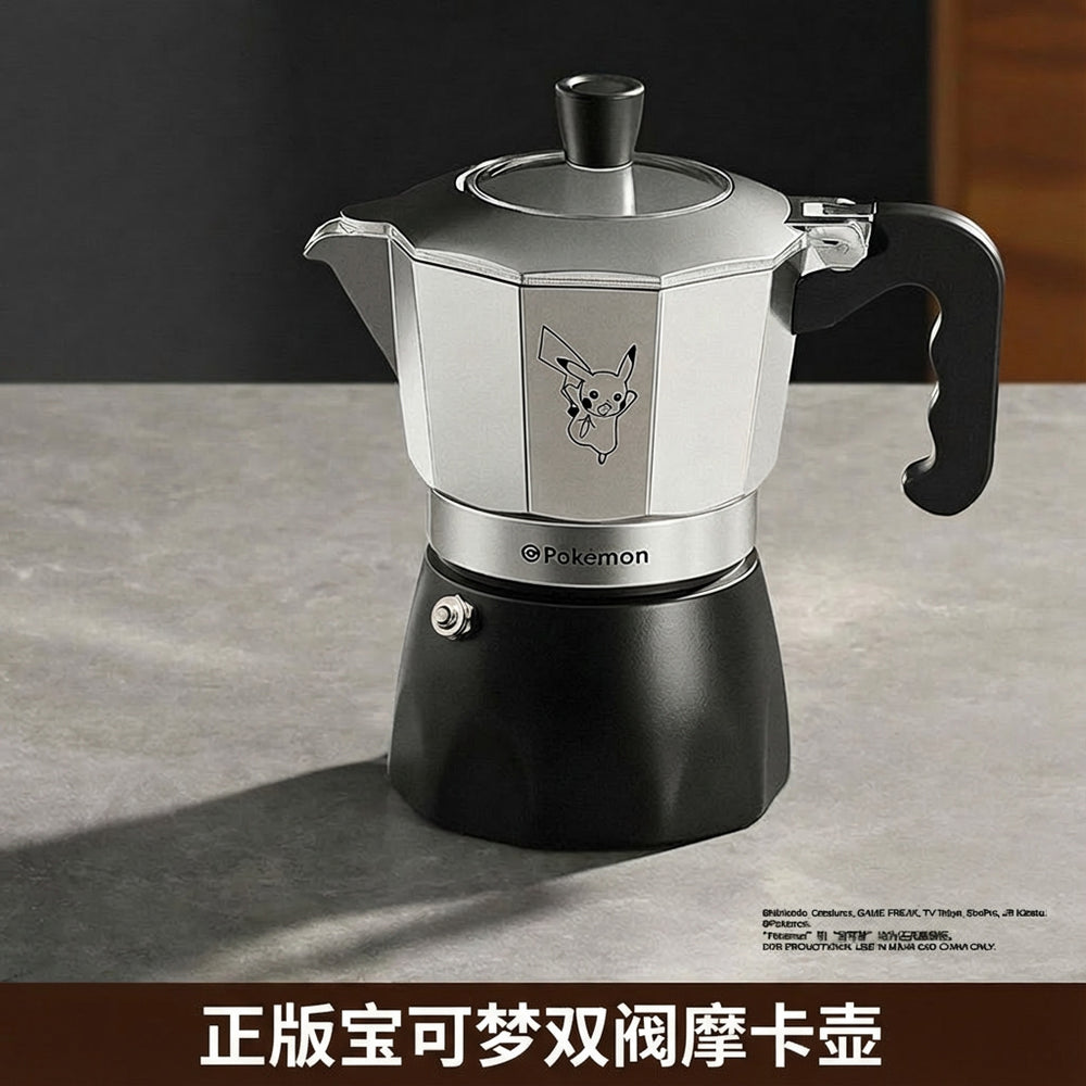 Pokémon moka pot double valve third generation supercharged coffee pot italian for home outdoor espresso machine souvenir