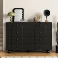 Solid wood bedroom nightstand with multiple drawers, storage cabinet, living room side table, small apartment rental unit organizer