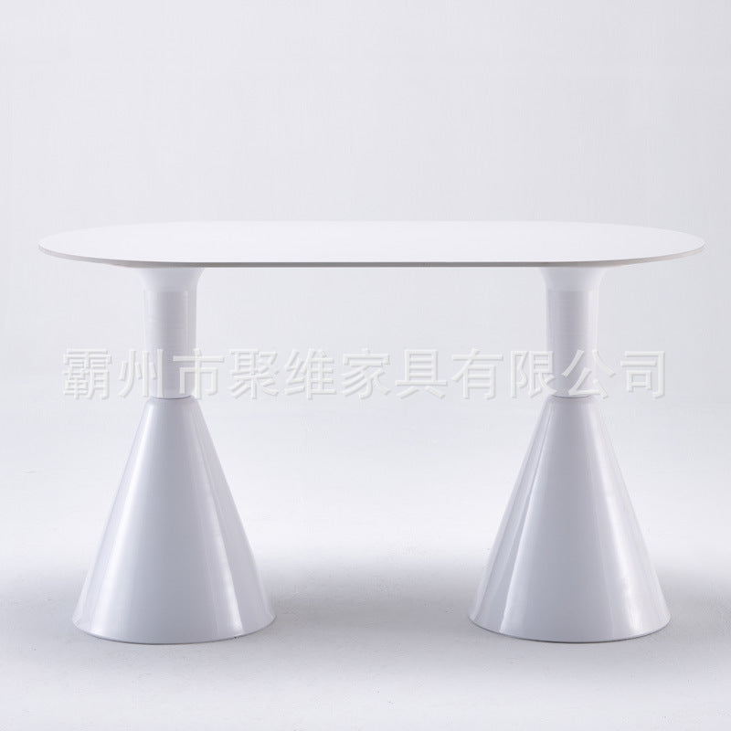 Rock slab dining table french cream style popular dining table for home dining table and chairs casual small apartment rental house holy grail dining table