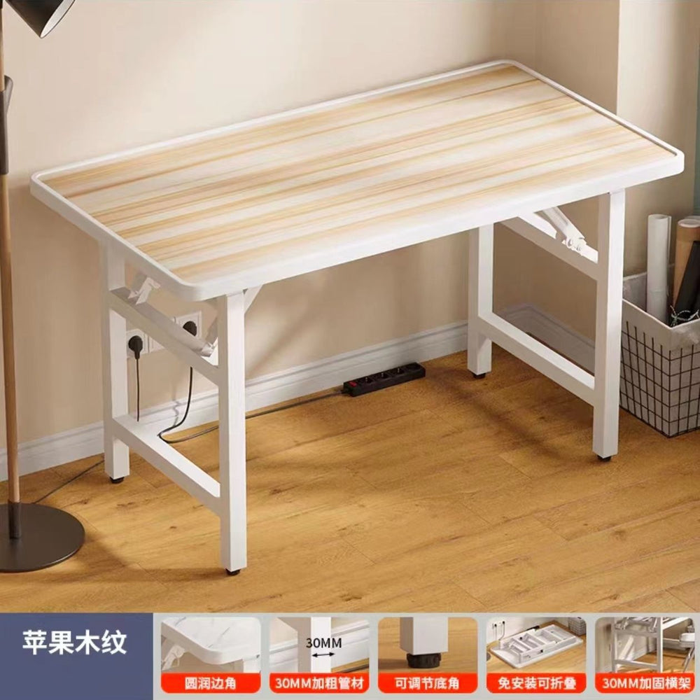 Easy-to-assemble folding desk - no assembly required - perfect for home, living room, dining room, bedroom, or office