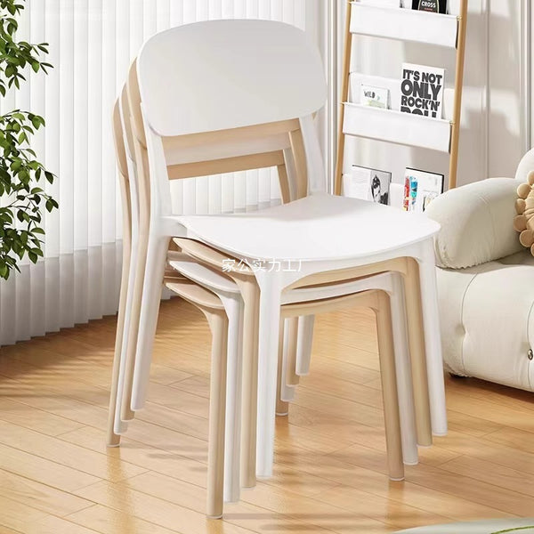Thickened household dining table and chair rental room with Nordic simple backrest stool commercial restaurant chair plastic dining chair