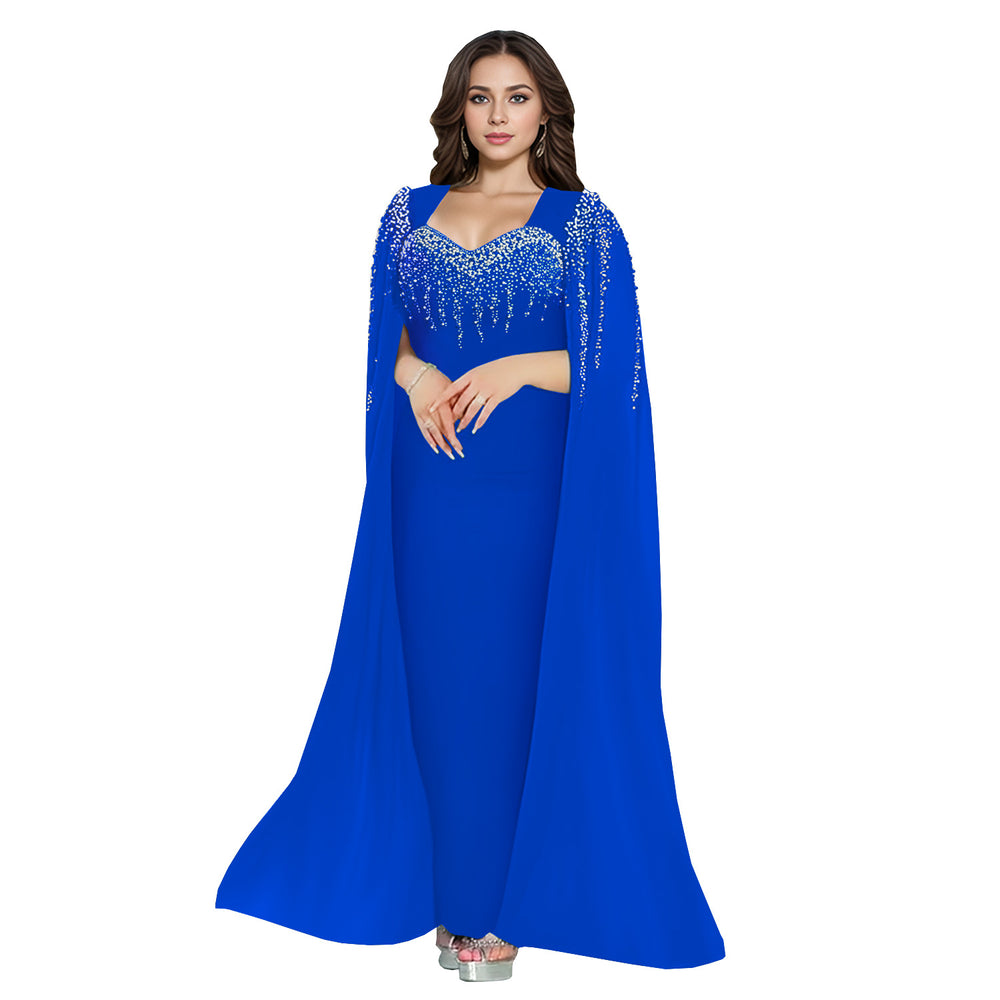 C7305 cross-border   fashion women's elegant rhinestone evening gown dress - new