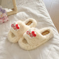 Women's fuzzy slippers - new autumn/winter collection: thick-soled, cute cartoon eyeglass kt cotton slippers, women's flip-flops