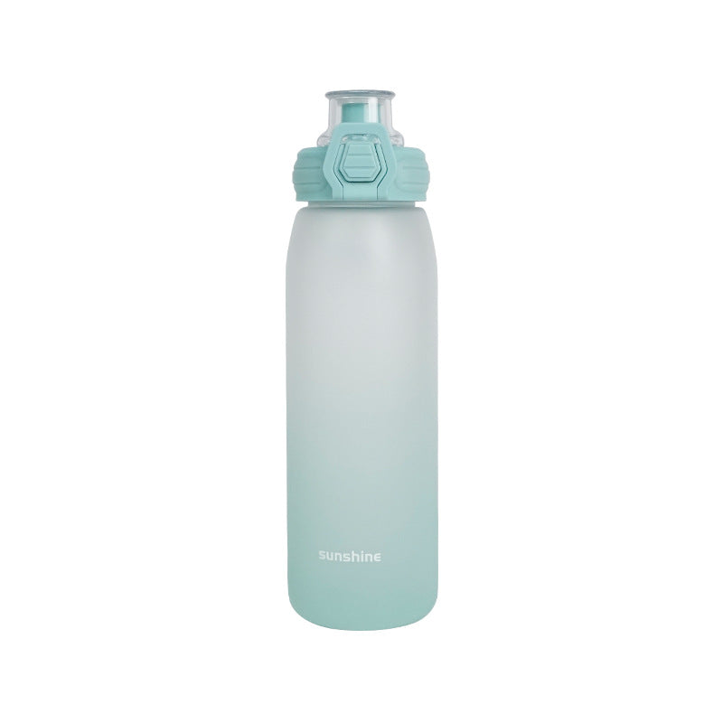 Portable direct drink plastic cup with bullet cap, leak-proof, outdoor sports water bottle, premium gift, plastic water cup