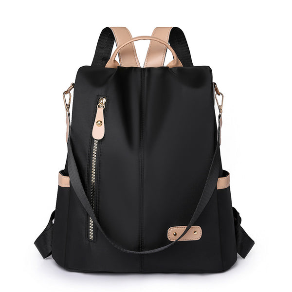 Women's backpack casual anti-theft backpack fashion contrasting nylon rivets travel backpack schoolbag delivery