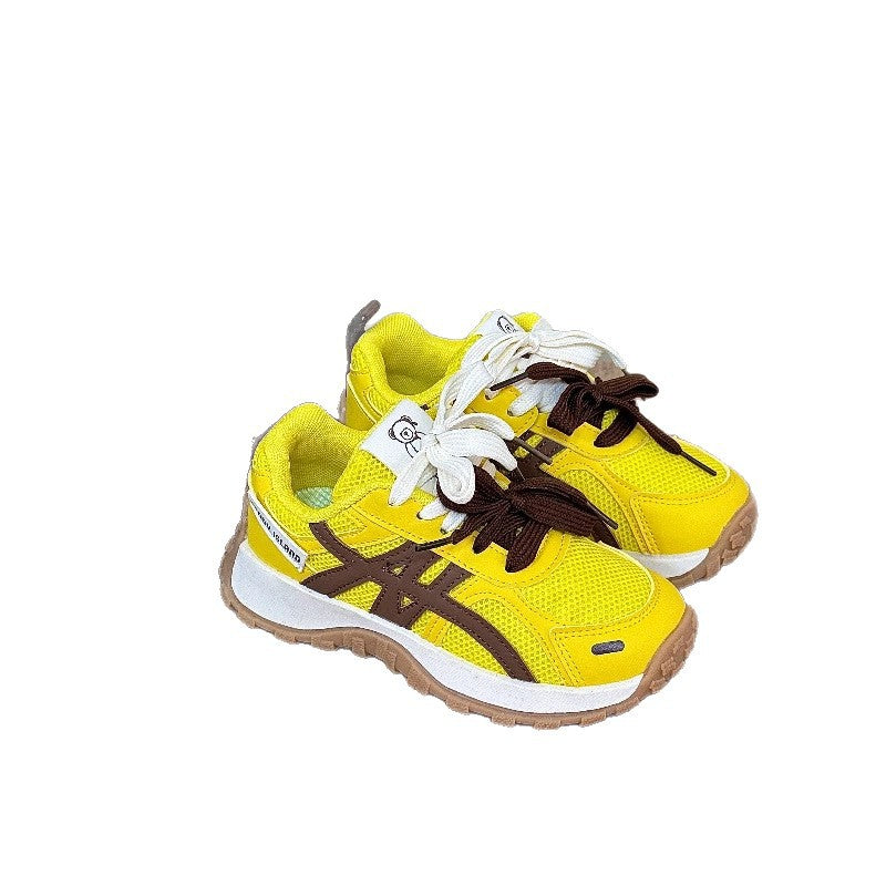 Girls' athletic shoes -  spring/autumn new collection - soft sole aglet shoes for girls, mesh breathable casual shoes for mid-to-large children, boys' styles available