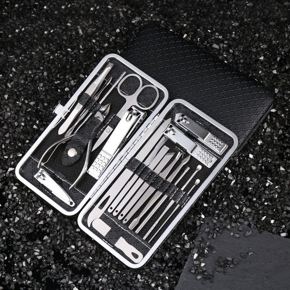 19-piece manicure set: nail clippers, beauty & pedicure care kit, eagle mouth pliers tool wholesale