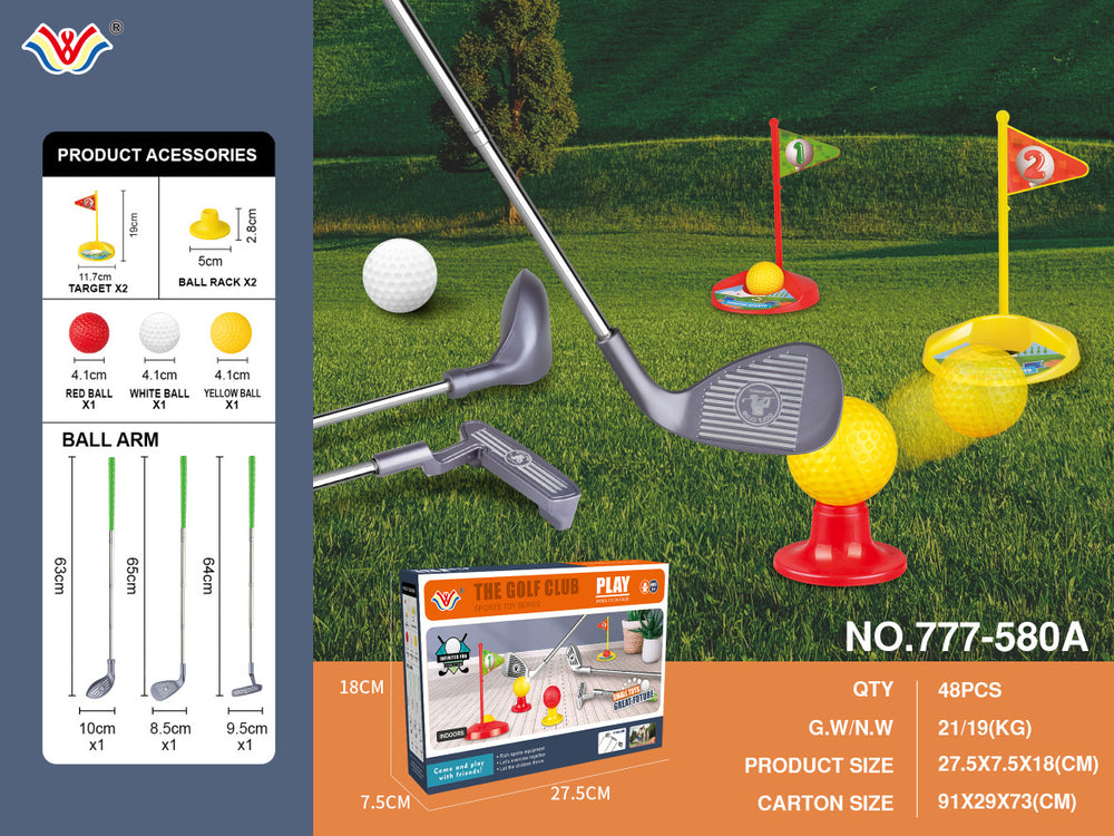 Kids' golf set - indoor/outdoor pull rod telescopic box - sports toy - parent-child interactive - realistic portable golf kit