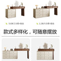 Solid wood dressing table, chinese style, light brown walnut, song style telescopic small apartment bedroom chest of drawers all-in-one dressing table