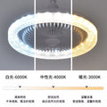 E27 screw-in bulb crystal fan light - integrated smart remote control crystal chandelier for home, bedroom, and kitchen