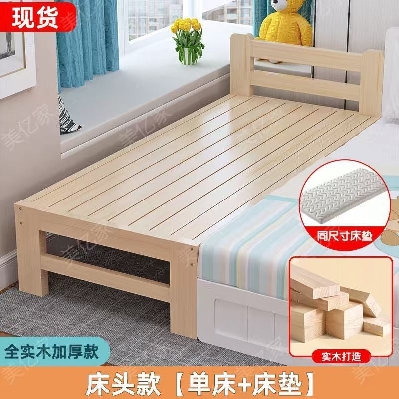 All solid wood patchwork bed kids bed solid wood crib thickened patchwork large bed kids patchwork bed available