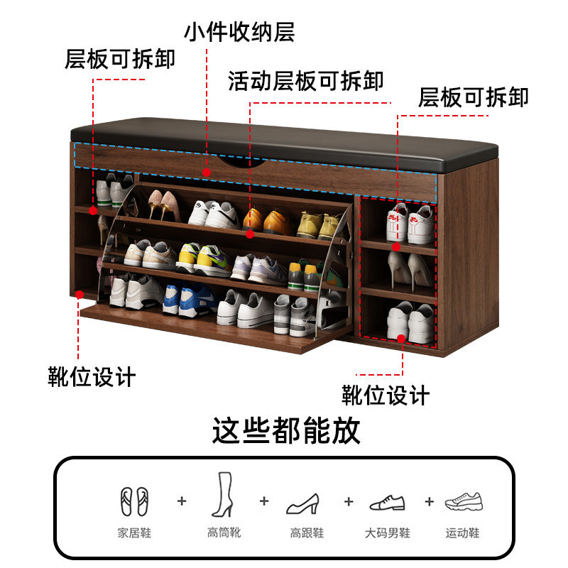 new arrival: bestselling flip-top shoe cabinet - home entryway shoe bench, shoe rack, and stool combo - all-in-one seating & space-saving storage